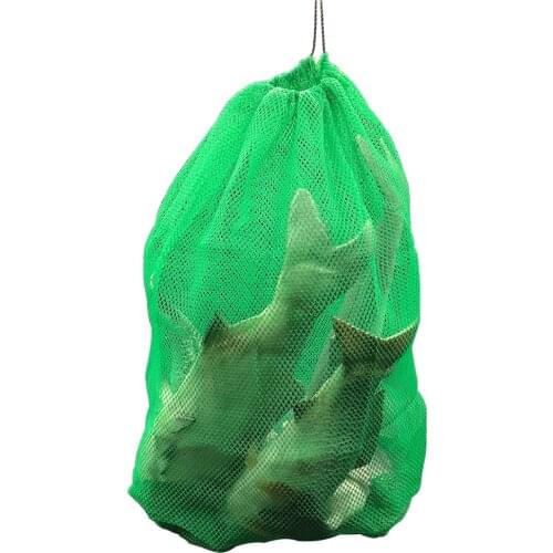 Mesh bag plastic nylon mesh bag net bag folding fishing fishing gear thickening small grid nets live fish nets bag bag