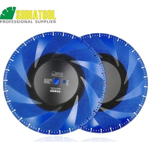 SHDIATOOL2pcs 16"/400mm Vacuum Brazed Diamond Blade Cutting Disc Multi Purpose Rescue Diamond Wheel SawBlade hard material Blade