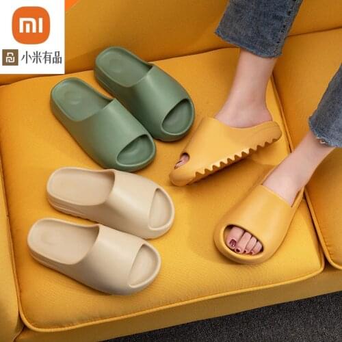 Xiaomi Men Women Couple Thicken Summer Slippers Female Solid Color Home Indoor Anti-slip Shoes Breathable Flip Flops Sandals