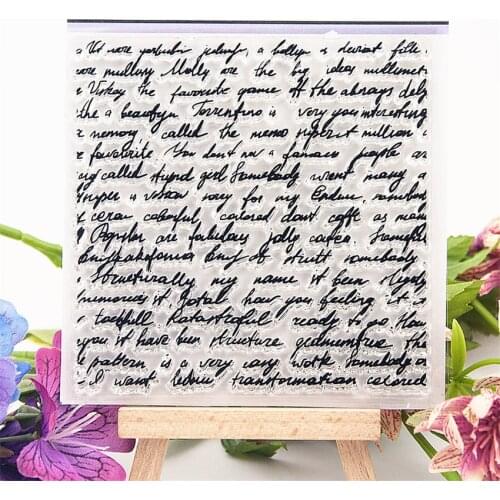 10.5x10.5cm poem Diary Transparent Clear Stamps Silicone Seals Roller Stamp DIY scrapbooking photo album/Card Making wedding