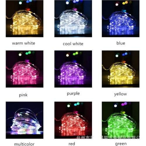 10pcs 1M 2M 3M 5M Copper Wire LED String Lights Holiday Lighting Fairy Garland for Christmas Tree Wedding Party Decoration Natal