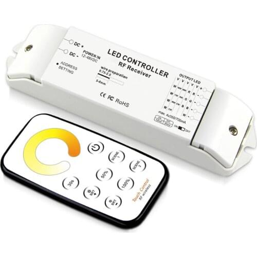 T2+R4-CC RF control plastic constant current color temperature adjustable led panel light dimmer cct changing led controller