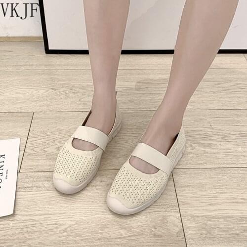 New Women Flats Spring Summer Ladies Mesh Flat Shoes Women Soft Breathable Sneakers Women Casual Mother Shoes Zapatos De Mujer