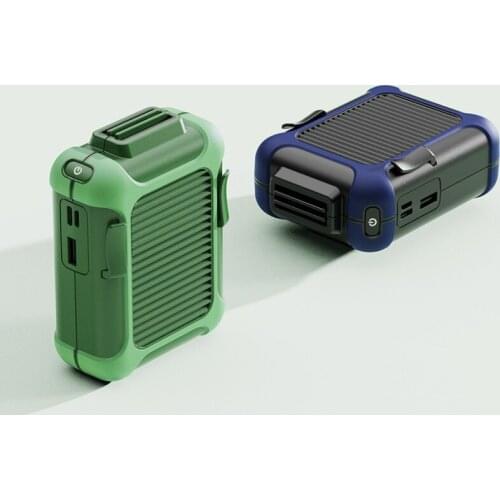 1pc USB Portable Recharge waist Fan With 4000mA Battery Wearable Electric Fan handheld Air Conditioner