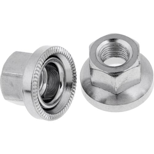2 Pieces 9mm Replacement Bicycle Bike Rear Hub Axle Nut - Lightweight, Strong & Durable Large Flange Bike Nuts Cycle Parts