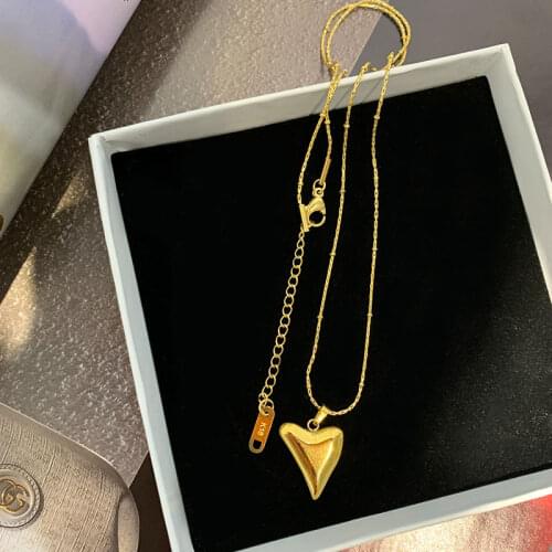 Titanium Shark Teeth Chains Necklace Women 361L Stainless Steel Jewelry OL Designer T Show Runway Gown Sweety Boho Japan Korean