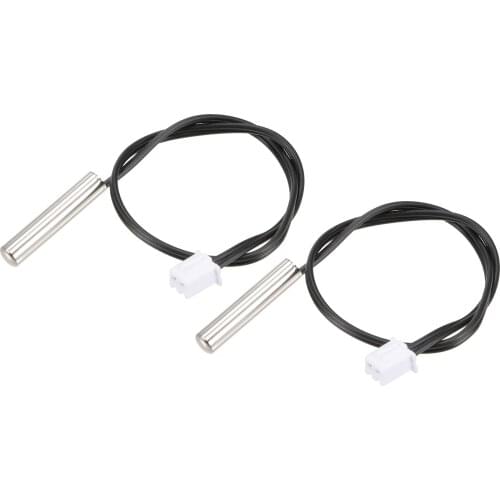 Uxcell 2pcs 150K Temperature Sensor Probe, Stainless Steel NTC Thermal Sensor Probe 20cm Digital Thermometer Extension Cable