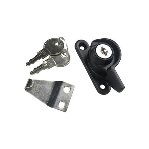 Right open White / Black Zinc Alloy Doors And Windows Lock Window Door Lock Sash Jammer Windows Hasp Security Lock with Key