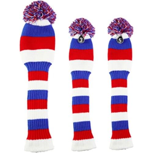 Golf Club #1 #3 #5 Wood Headcovers Stras Driver Fairway Woods cover PU Leather Head Covers Set Protector Golf Accessories