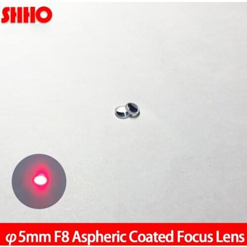 Hot sale glass lens diameter 5mm focus distance 8mm Aspherical lenses sample Laser collimating lens AR coated