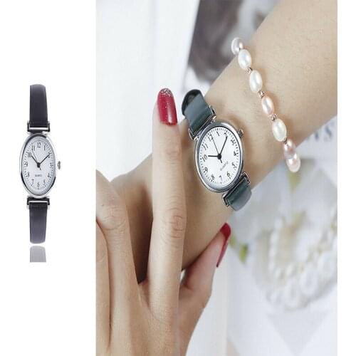 Classic Trend Geneva Ladies Quartz Leather Watch Casual Quartz Leather Strap Watch Round Analog Clock Watch