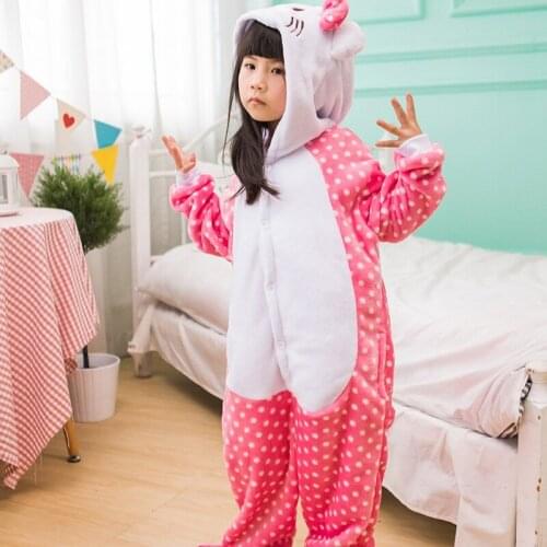 Animal Anime Cosplay Bow Cat Costume for Boy Girls Halloween Toddler Dress Up Fancy Kids Cute Cartoon Pajama Carnival Party