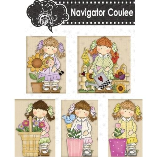 Metal cutting die matching type gardening girl scrapbook stamping die cutting die clearing stamps DIY craft new arrival 2021