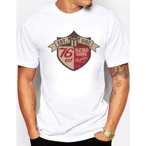 BLWHSA Mens Cotton Short Sleeved T-shirt EST 1962 72 Esf Kero Sine Redfield Fashion Men Hip Hop Funny T Shirts Clothing