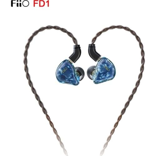 Fiio FD1 Beryllium-plated dynamic driver In-ear Earphone with 2Pin 0.78mm connectors Detachable Cable Strong Bass Music Earphone