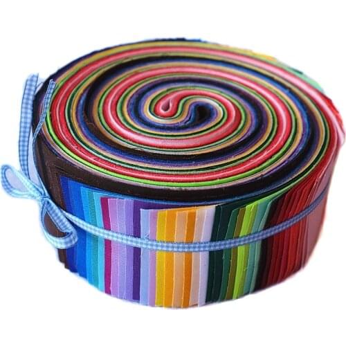 Plain Color Pure Color Strip Type Cotton Fabric 20X30cm Jelly Rolls Cloth Bundles DIY Patchwork Quilting Fabric 50Pcs