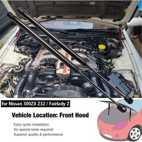 Front Bonnet Hood Damper for Nissan 300ZX Z32 for Nissan Fairlady Z 1989-2000 Modify Gas Struts Lift Support Shock Absorber