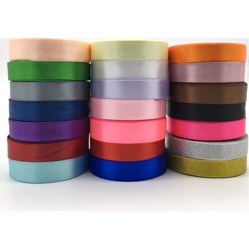 20mm 3/4" Wide (1Roll 25yards)Silk Satin Ribbon Wedding Party Decoration Invitation Card Gift Packing