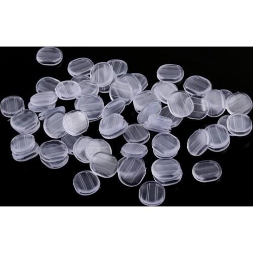 Xinyao 50pcs 10mmX9mm Push-type Non-pierced French Ear Clip Anti-pain Silicone Ear Clip Pad for DIY Jewelry Accessories Supplies