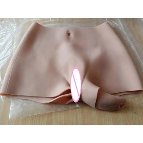 70CM Silicone Realistic Vagina Panty Shemale Crossdresser Pussy Pants Transgender Artificial Sex Fake Underwear Enhancer Hip 1G