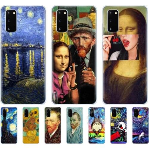 Silicon phone cover case for samsung galaxy S20 PLUS Ultra S10 lite cover for samsung note 10 plus lite Van Gogh Starry Night