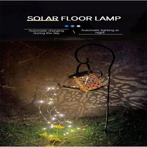 LED Solar Light Creative Garden Lights Watering Can Sprinkles DIY Starry Sky Art Lamps Gardening Decoration Outdoor Lighting