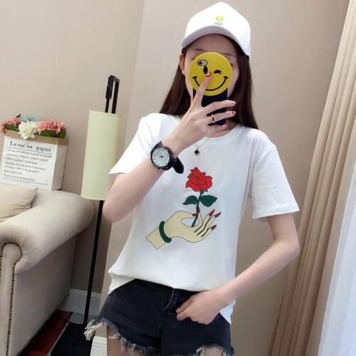 High quality fashion casual breathable womens short sleeve soft T-shirt