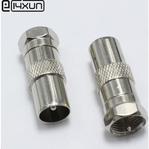 1pcs Inch F Male Plug to RF TV Male Plugs 9.5 TV General Head Inch Plug RF Revolution Connector Antenna adapter
