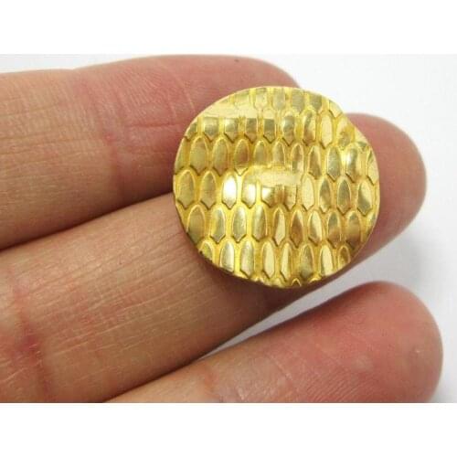 10pcs Brass stud earrings 20mm Round wavy Raw brass boho stud earrings findings R1042