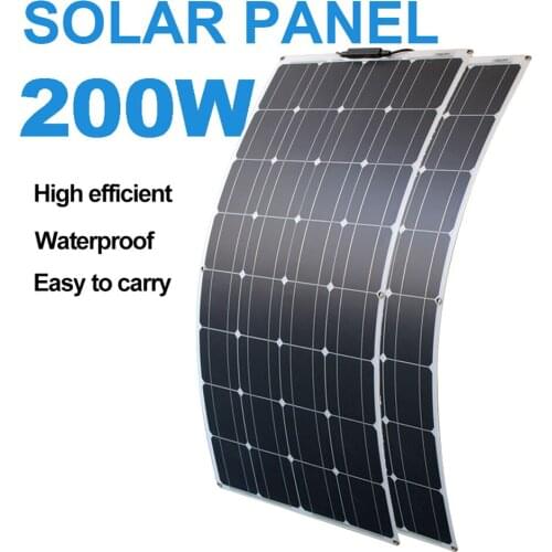 200w Campervan Solar Panel for Roof Shed Installation Photovoltaic Cell Motorhome 300w 100 Watt Best Flexible Solar Panels