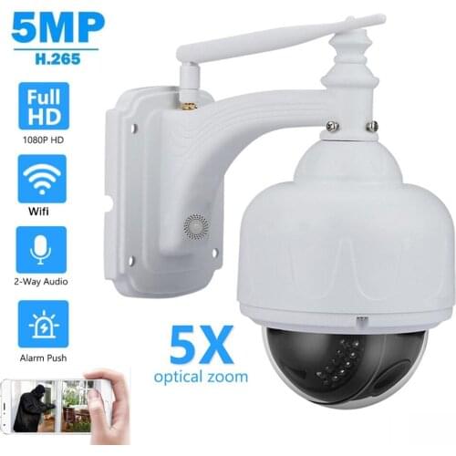 2MP 5MP PTZ IP Camera Wifi Outdoor Speed Dome Wireless Wifi Security Camera Pan Tilt 5X Optical Zoom Network CCTV Surveillance