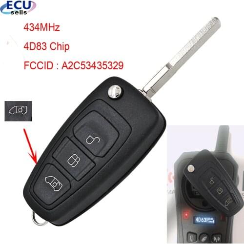 3B Car Remote Key For Ford Tourne Transit /Transit Custom 2015 2016 BK2T-15K601-AA/ AB/ AC/AD 434MHz 4D83 Chip : A2C53435329