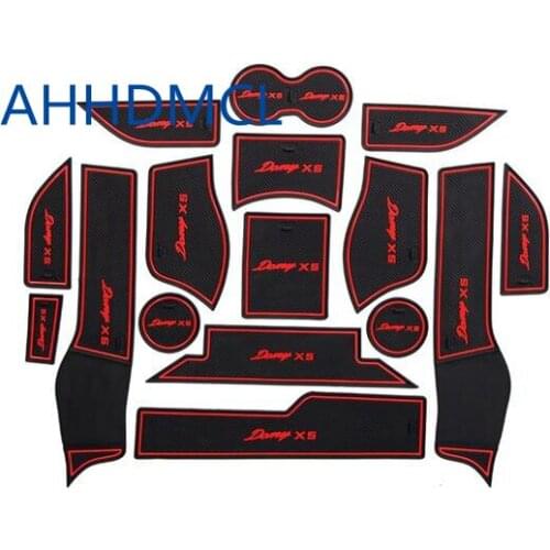 Car Anti-Dirty Pad Door Groove Gate Slot Cup Armrest Storage Pad Anti-Slip Mat For ZOTYE Damy X5 1.6L 2017