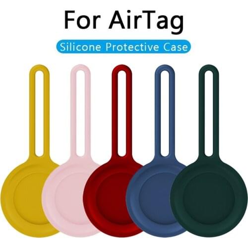 For Apple Airtag Case Silicone Protective Sleeve Cover Keychain Bumper Protector For Airtags Locator Tracker Accessories
