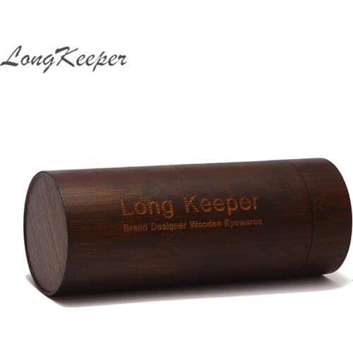 LongKeeper Brand Designer Original Wooden Case With Cover Women Men Sunglasses Reading Glasses Carry Bag Bamboo Protective Box