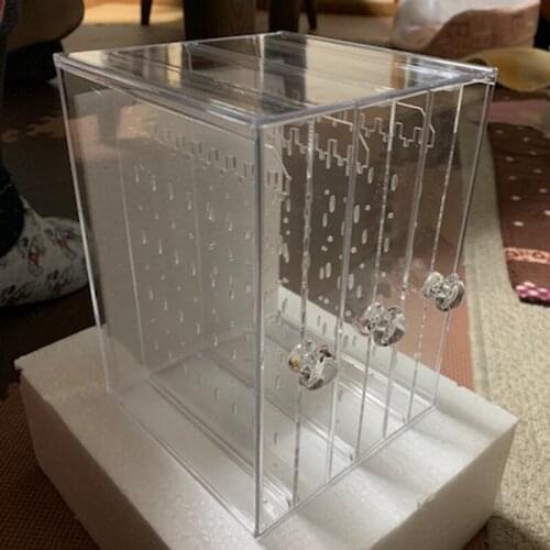 Clear Jewelry Display Box Dustproof See through Earring Hanger Transparent Jewelry Storage Box Jewelry Beads Accessories Storage