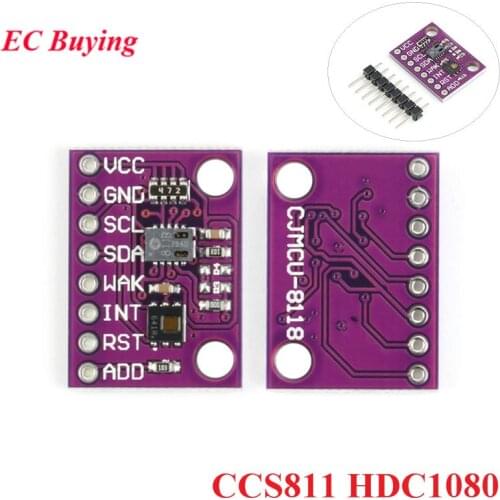 HDC1080 CCS811 Carbon Monoxide CO2 VOCs Air Quality Numerical Gas Temperature Humidity Sensor Module Electronic DIY For Arduino