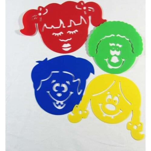 Drawing toy template tools plastic unisex tool Children Puzzle Early Painting Big Smiling Face Drawing Board Sketchpad