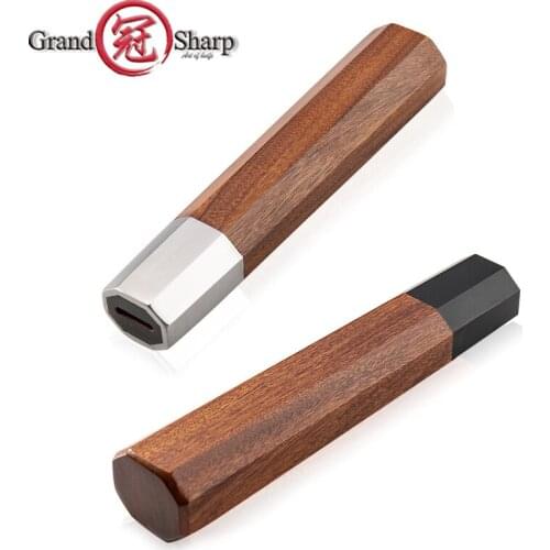Design DIY Knife Handle Kitchen Knife Parts ECO Friendly Natural African Wood Knife Making Details Accessories Octagonal