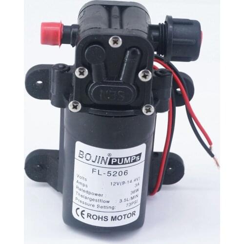 12V DC Electric Mini Diaphragm pump self-priming booster pumnp for garden cooling car washer 3A 36W 210L/H T26