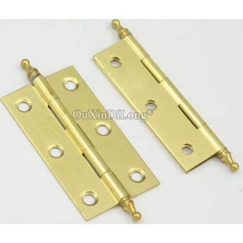 European 4PCS 2.5Inches Brass Furniture Hinges Wood Furniture Cupboard Wardrobe Cabinet Door Hinges Gold/Bronze/Red Bronze