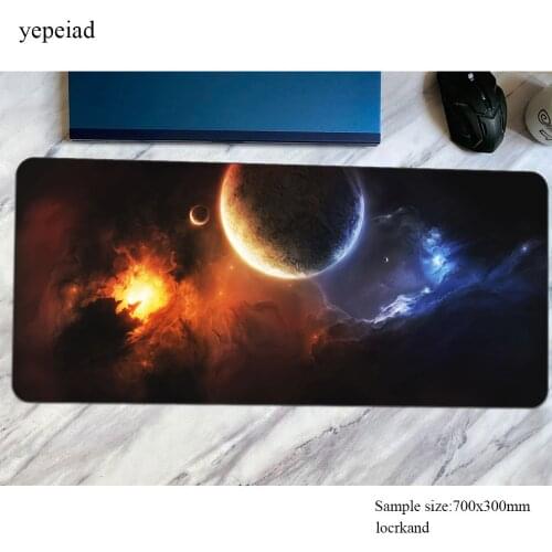 Planets mouse pad gamer 700x300x3mm mousepad present rubber desk mat gel gaming accessories pc game keyboard mats oversized