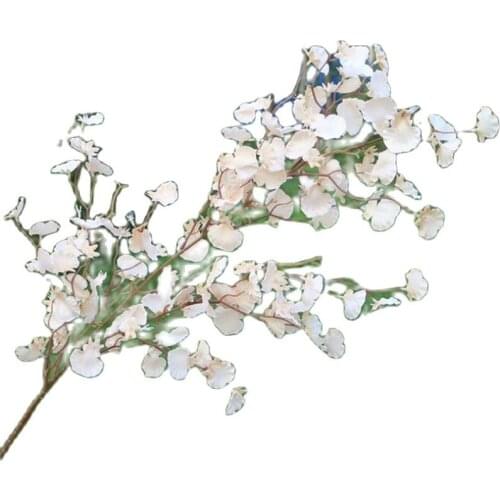 7Pcs Fake Long Stem Oncidium (5 Stems/Piece) 42" Length Simulation Dancing Orchid for Wedding Centerpiece