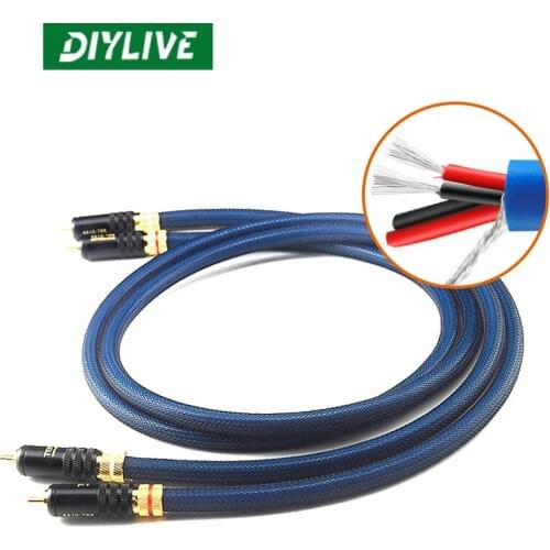 DIYLIVE HIFI class Dutch G5 SQ-88B Fever audio balance cable 4 core silver plated RCA Lotus signal cable