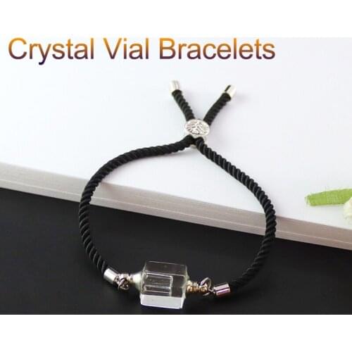 1PC Crystal Vial Bracelets Name On Rice Bracelets Wishing Bracelets for Woman Girl Gift Fashion Jewelery Whlesale