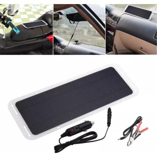 20W Solar Panel Kit Portable Battery Charger Solar Panel + Cigarette Lighter + Charging Cable for Car Motorcycle Boat