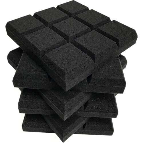 Hot AD-12 Pack Square Shape Soundproof Foams Sound Proof Padding for Echo Bass Insulation 12Inch x 12Inch x 2Inch