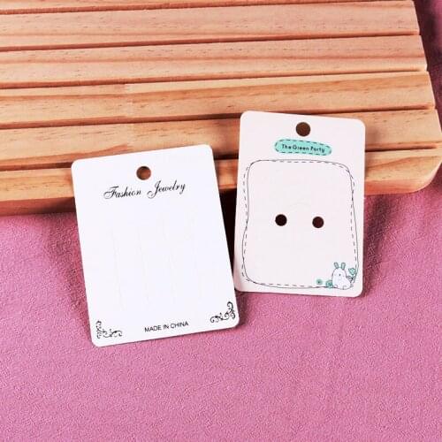 Cute Style Rabbit Hairpin Packaging Card 50PCS 7.5*10cm Cartoon Cardboard Hair Clip/Claws Package Cards Boutique Wholesale