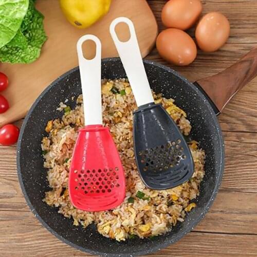 Strainer Scoop Multifunctional Heat-resistant Hanging Hole Innovative Potato Garlic Press Colander Spoon for Kitchen Cooking