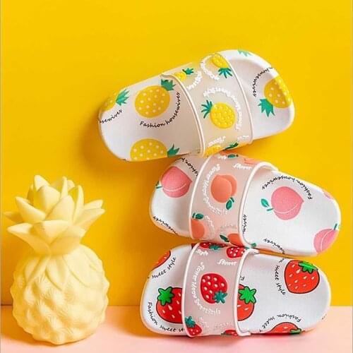 New 2021 Childrens Slipper Baby Girls Slipper Infant Girl Troddler Shoe For Summer Fruit Jelly Parent-child Woman Slipper Shoe